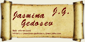 Jasmina Gedošev vizit kartica